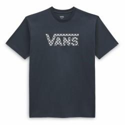 Camiseta de Manga Corta Vans Checkered  Azul Hombre