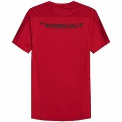 Camiseta de Manga Corta Hombre 4F Quick-Drying Rojo