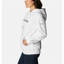 Sudadera con Capucha Mujer Columbia Logo Blanco