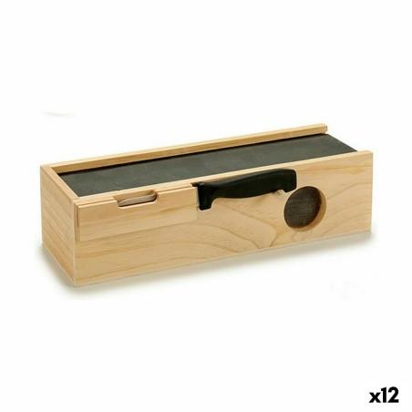 Caja con Tapa Cortafiambres Madera 9,5 x 8 x 30 cm (12 Unidades)