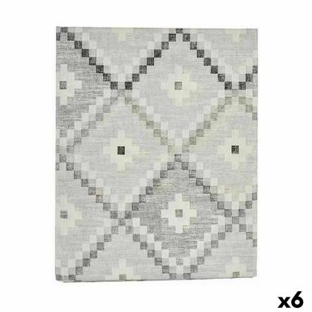 Mantel Loneta Antimanchas Rombos 140 x 180 cm Gris (6 Unidades)