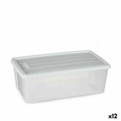 Caja de Almacenaje con Tapa Stefanplast Elegance Blanco Plástico 5 L 19,5 x 11,5 x 33 cm (12 Unidades)