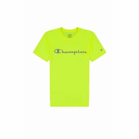 Camiseta de Manga Corta Hombre Champion Crewneck Verde limón