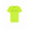 Camiseta de Manga Corta Hombre Champion Crewneck Verde limón