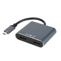 Adaptador USB C a HDMI NANOCABLE 10.16.4305 4K Ultra HD Gris 15 cm