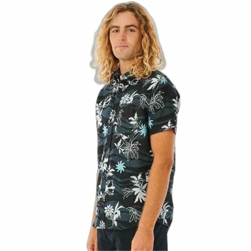 Camisa Rip Curl Swc Botanica S/S Hombre Manga corta Negro