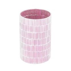 Portavelas Rosa Cristal Cemento 13 x 13 x 20 cm