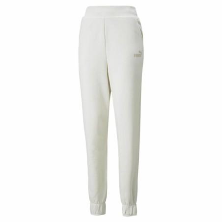 Pantalón Largo Deportivo Puma Embroidery High Montaña Blanco Mujer