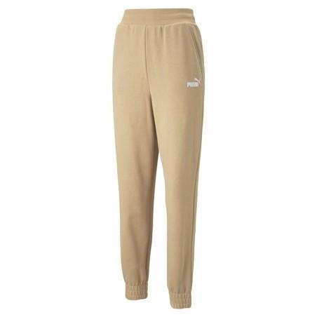 Pantalón Largo Deportivo Puma Embroidery High Beige Mujer