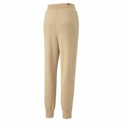 Pantalón Largo Deportivo Puma Embroidery High Beige Mujer