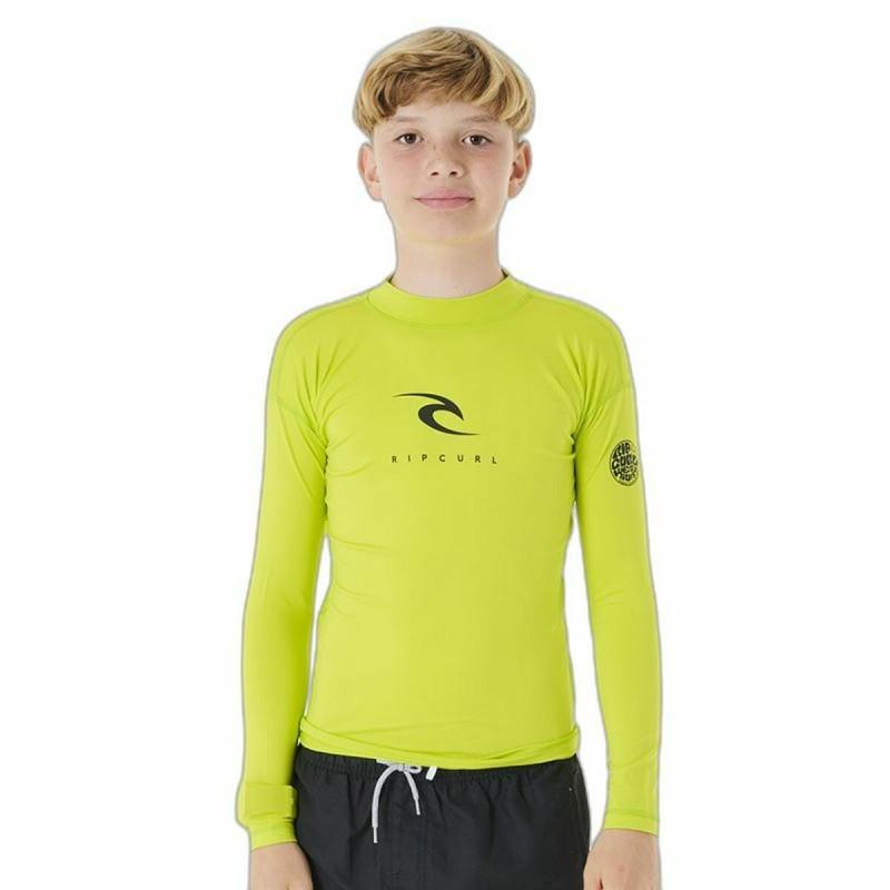 Camiseta de Manga Corta Infantil Rip Curl Corps L/S Rash Vest  Amarillo Surf Licra