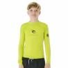 Camiseta de Manga Corta Infantil Rip Curl Corps L/S Rash Vest  Amarillo Surf Licra