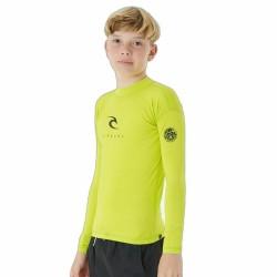 Camiseta de Manga Corta Infantil Rip Curl Corps L/S Rash Vest  Amarillo Surf Licra