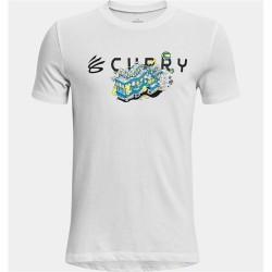 Camiseta de Manga Corta Niño Under Armour Curry Trolly Blanco