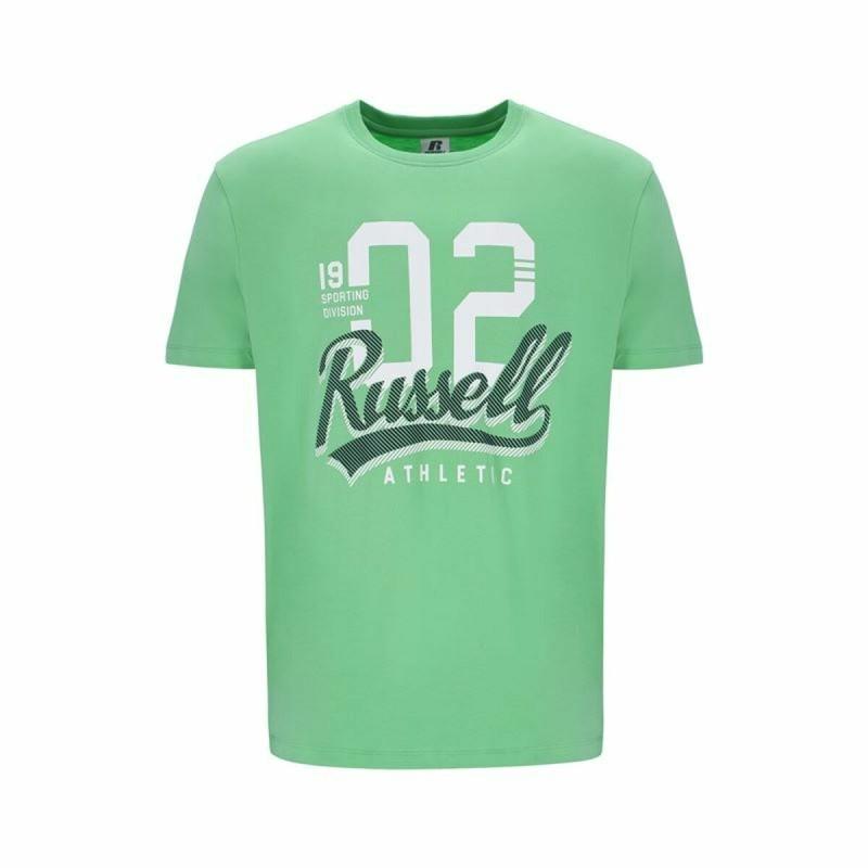 Camiseta de Manga Corta Hombre Russell Athletic Amt A30101 Verde Verde Claro