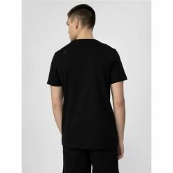 Camiseta de Manga Corta Hombre 4F Regular Plain Negro