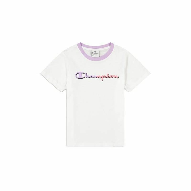 Camiseta de Manga Corta Infantil Champion Crewneck Blanco