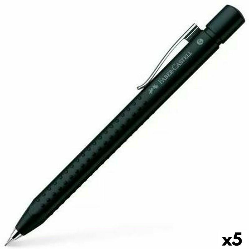 Portaminas Faber-Castell Grip 2011 Negro 0,7 mm (5 Unidades)