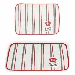 Salvamantel Bon Appetit Blanco Rojo 33 x 0,3 x 48 cm (12 Unidades)