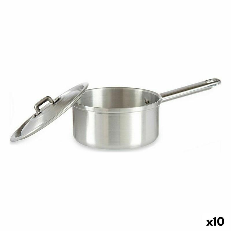 Cazo con Tapa Ø 14 cm Plateado Aluminio 1 L (10 Unidades)