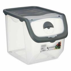 Caja Organizadora Apilable Antracita Plástico 31 x 24 x 23,5 cm (6 Unidades)