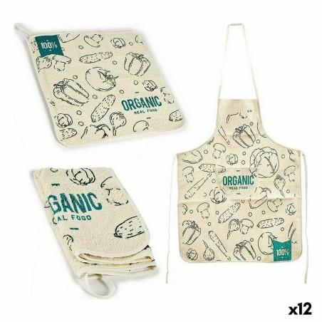 Set de Cocina Organic 2 Piezas Azul Blanco (12 Unidades)