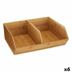 Caja Organizadora Apilable Bambú 34,5 x 13 x 31 cm (6 Unidades)