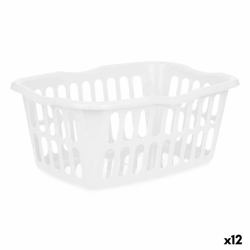 Cesto Blanco Polipropileno 50 L 58 x 24 x 42 cm (12 Unidades)