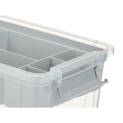 Caja Multiusos Gris Transparente Plástico 5 L 29,5 x 14,5 x 19,2 cm (6 Unidades)