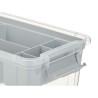 Caja Multiusos Gris Transparente Plástico 5 L 29,5 x 14,5 x 19,2 cm (6 Unidades)