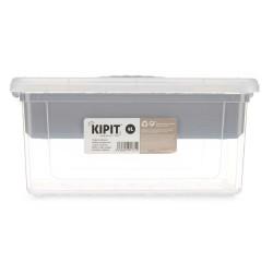 Caja Multiusos Gris Transparente Plástico 9 L 35,5 x 17 x 23,5 cm (6 Unidades)