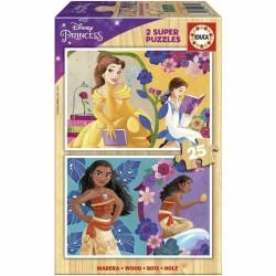 Set de 2 Puzzles Disney Princess Bella + Vaiana 25 Piezas