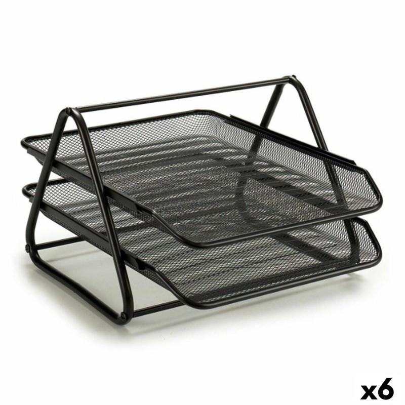 Bandeja clasificatoria Negro Metal 6 Unidades 30 X 34,5 X 21 cm