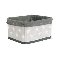 Juego de Cestas DKD Home Decor Blanco Gris Bambú Madera MDF Estrellas 51 x 35 x 33 cm