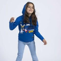 Sudadera con Capucha Niña Sonic Azul