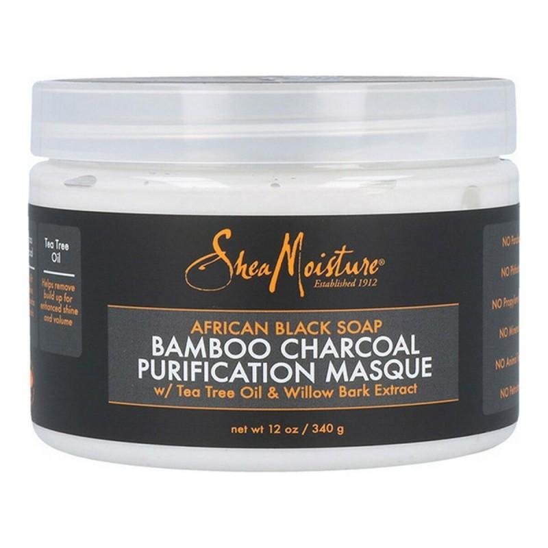 Mascarilla Capilar African Black Soap Bamboo Charcoal Shea Moisture (340 g)