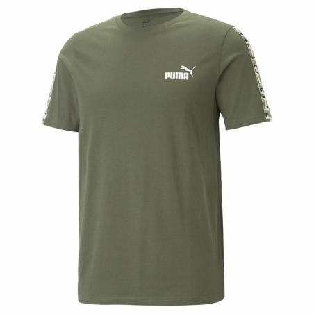 Camiseta de Manga Corta Hombre Puma Ess Tape Camo Moss S Verde Oliva