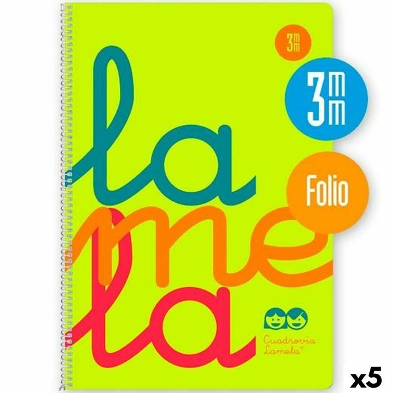 Cuaderno Lamela Amarillo Din A4 80 Hojas (5 Unidades)