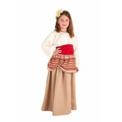 Disfraz para Niños Campesina medieval 7-9 Años (4 Piezas)