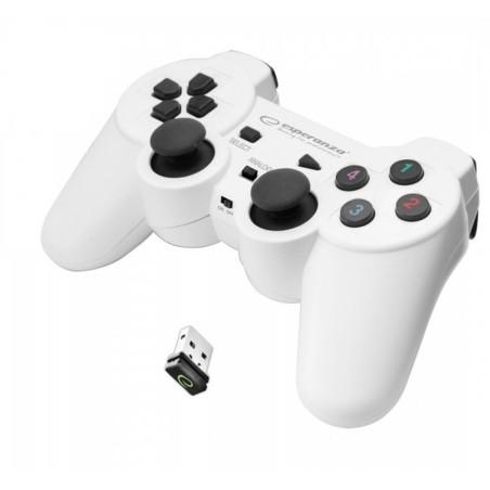 Mando Gaming Inalámbrico Esperanza Gladiator GX600 USB 2.0 Blanco PC PlayStation 3