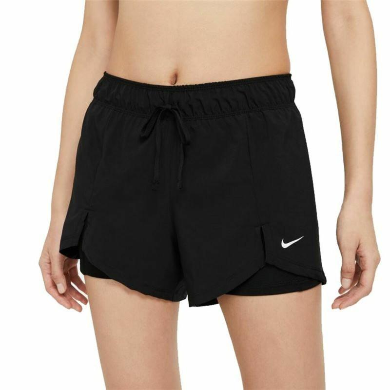 Pantalones Cortos Deportivos para Mujer DF FLX ESS 2-IN-1 Nike Negro