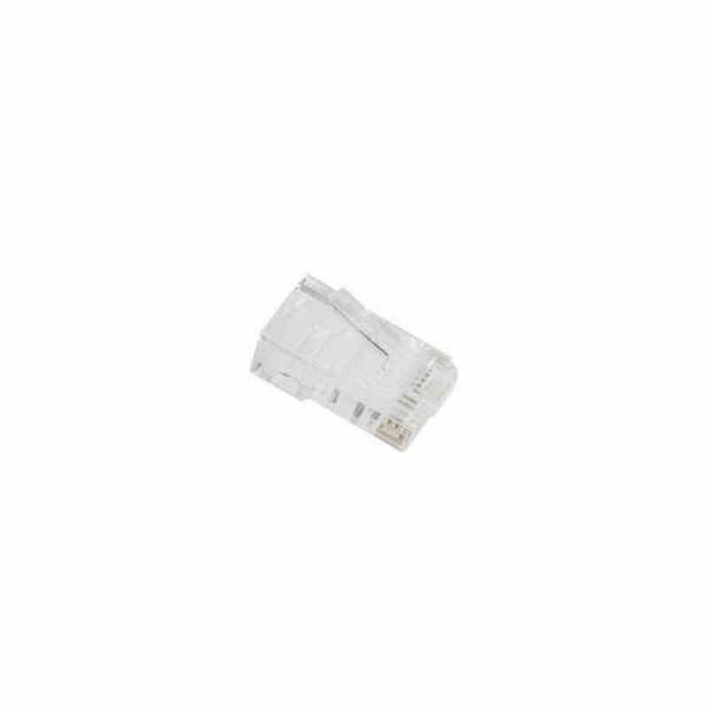 Conector 8P8C LAN CAT6 Lanberg PLU-5000 Rojo Transparente