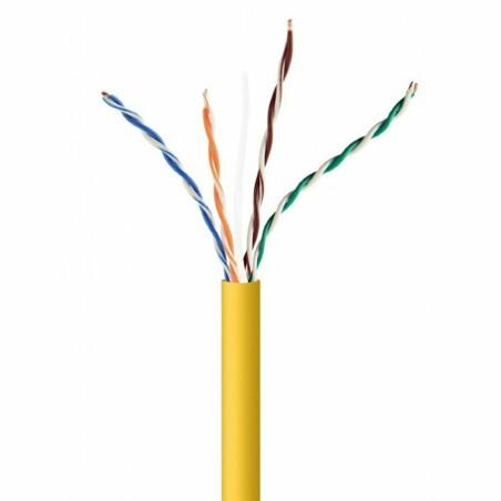 Cable de Red Rígido FTP Categoría 5e GEMBIRD UPC-5004E-SOL-Y Amarillo 305 m