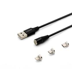 Cable USB a Lightning Savio CL-155 Negro 2 m