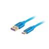 Cable USB A a USB C Lanberg CA-USBO-21CU-0005-BL Azul 50 cm 0,5 m