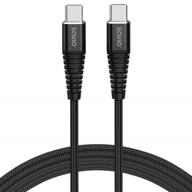 Cable USB C Savio CL-160 Negro 2 m