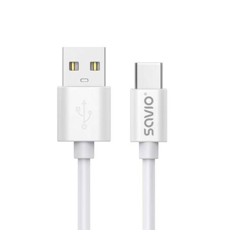 Cable USB A a USB C Savio CL-168 Blanco 3 m