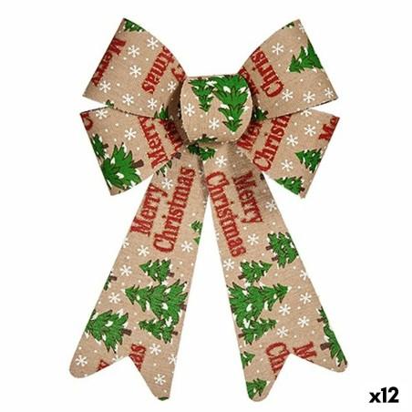 Lazo Merry Christmas Adorno Navideño Multicolor PVC 16 x 24 x 4 cm (12 Unidades)