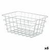 Cesta Multiusos Plateado Metal 31 x 14 x 21 cm Rectangular (6 Unidades)