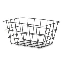 Cesta Multiusos Negro Metal 24,5 x 12 x 18 cm Rectangular (6 Unidades)